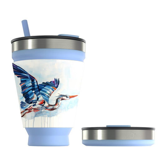 Hydaway 16 oz Collapsible Drink Tumbler Great Blue Heron