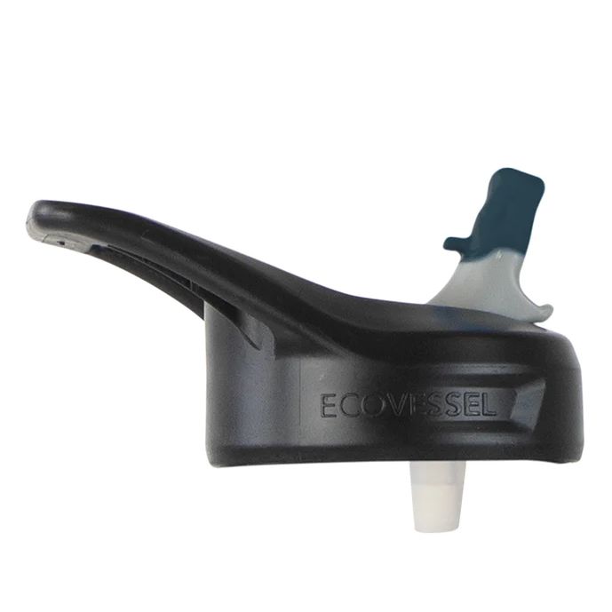 EcoVessel Straw Top Replacement Lid Black with Dark Gray Spout