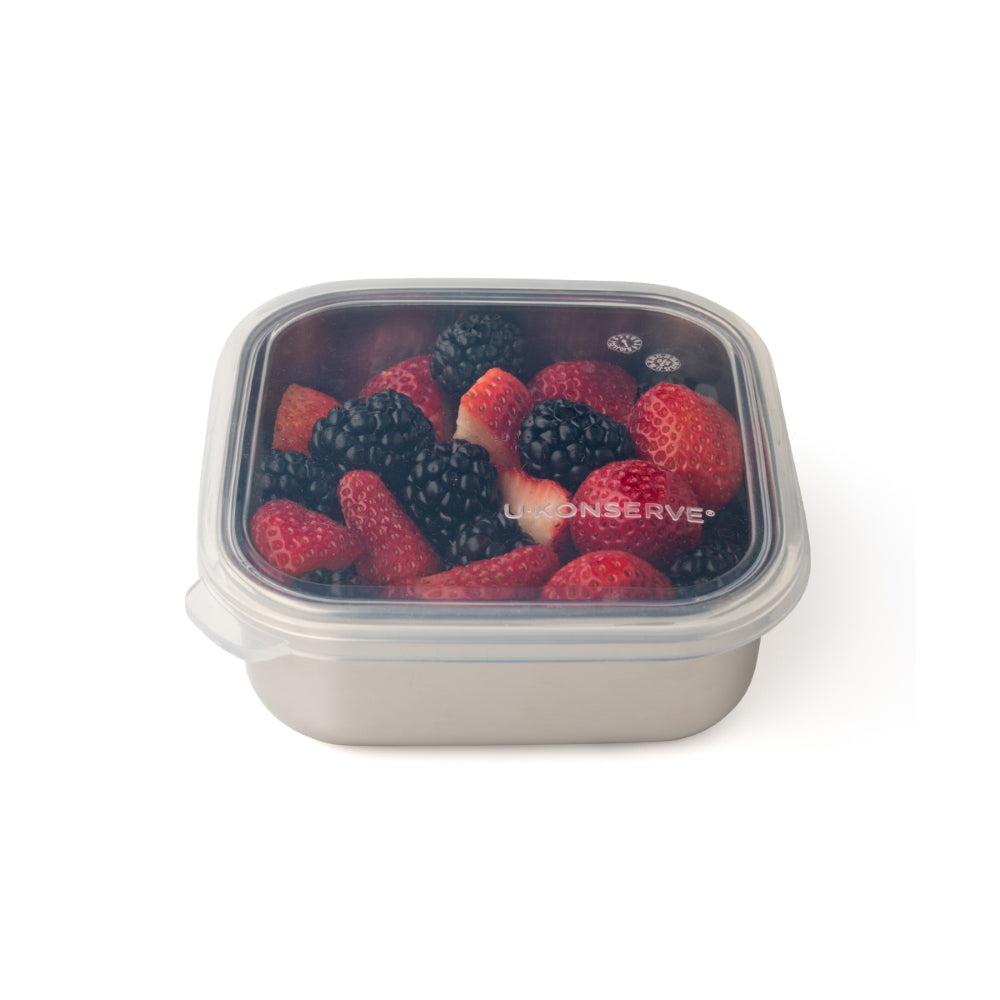 Ukonserve 15 oz Stainless Steel Food Storage Container Clear