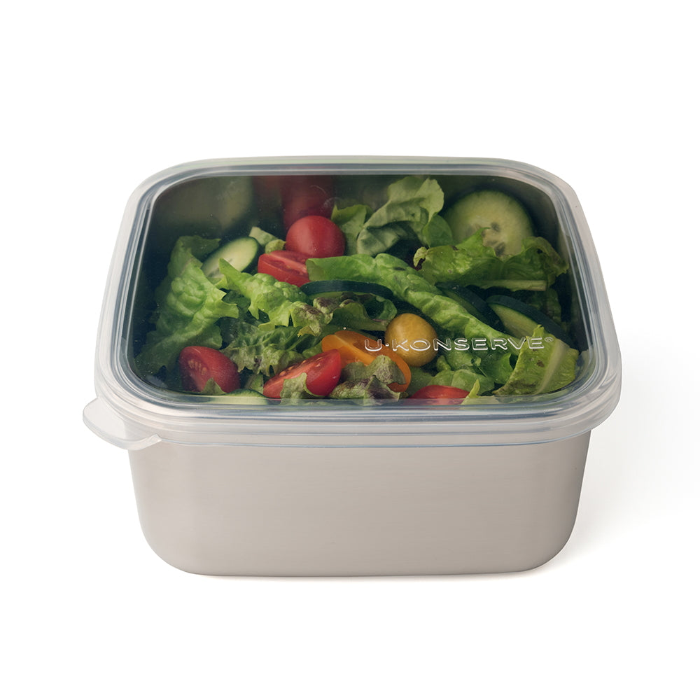 Ukonserve 50 oz Stainless Steel Food Storage Container Clear
