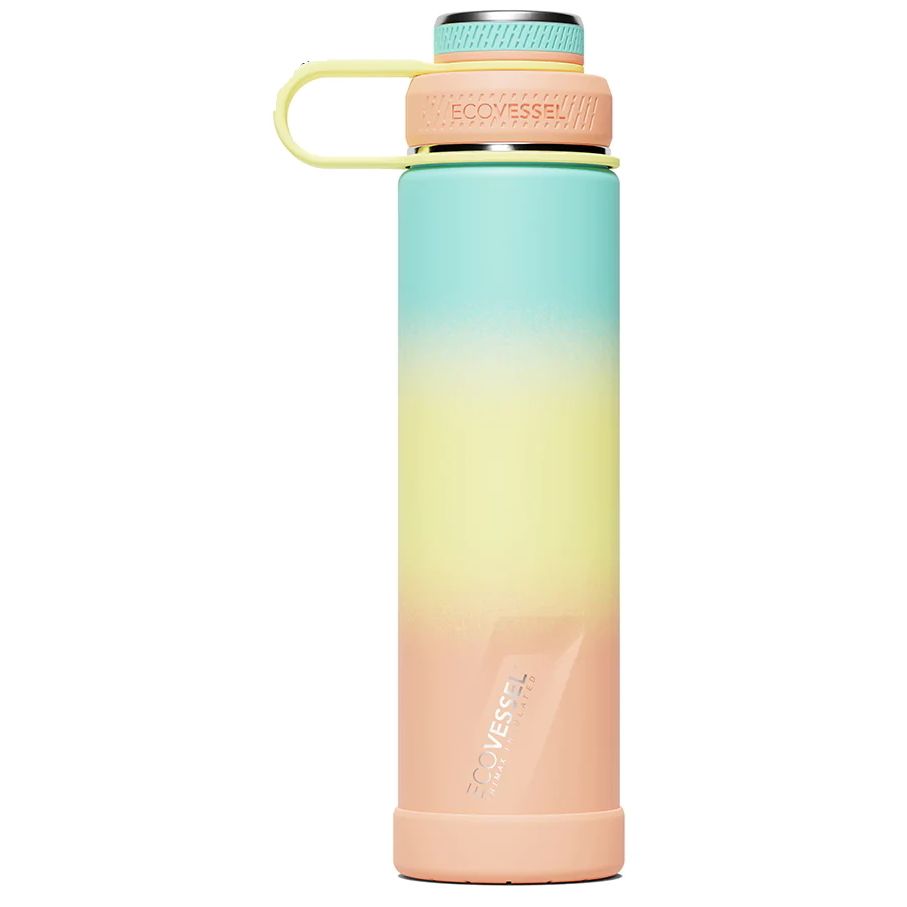 24 oz EcoVessel Boulder Insulated Stainless Steel Water Bottle Hawaiian Ice Ombre