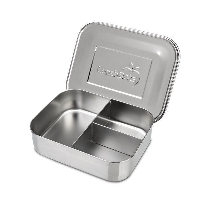 Lunchbots Medium Trio Bento Box Stainless Steel Lid