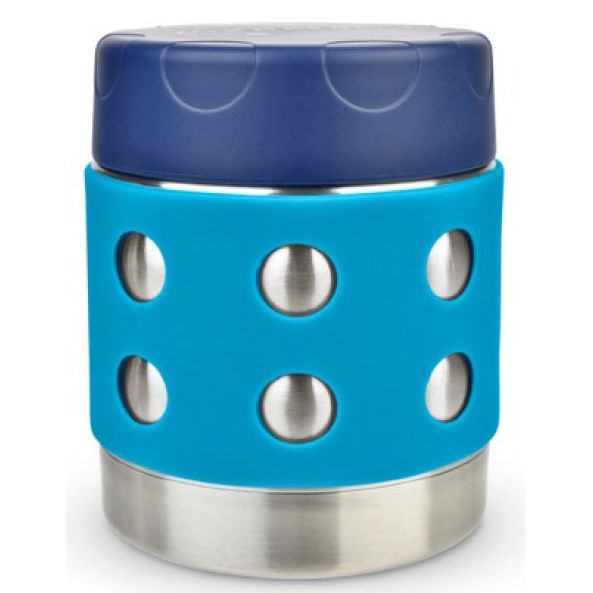 8 oz Lunchbots Thermal Dots Food Container Aqua