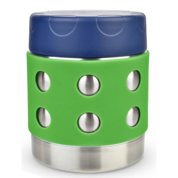 8 oz Lunchbots Thermal Dots Food Container Green