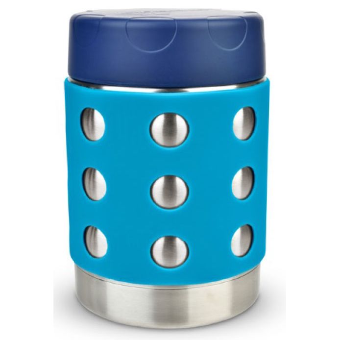 12 oz Lunchbots Thermal Dots Food Container Aqua