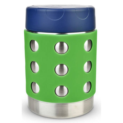 12 oz Lunchbots Thermal Dots Food Container Green