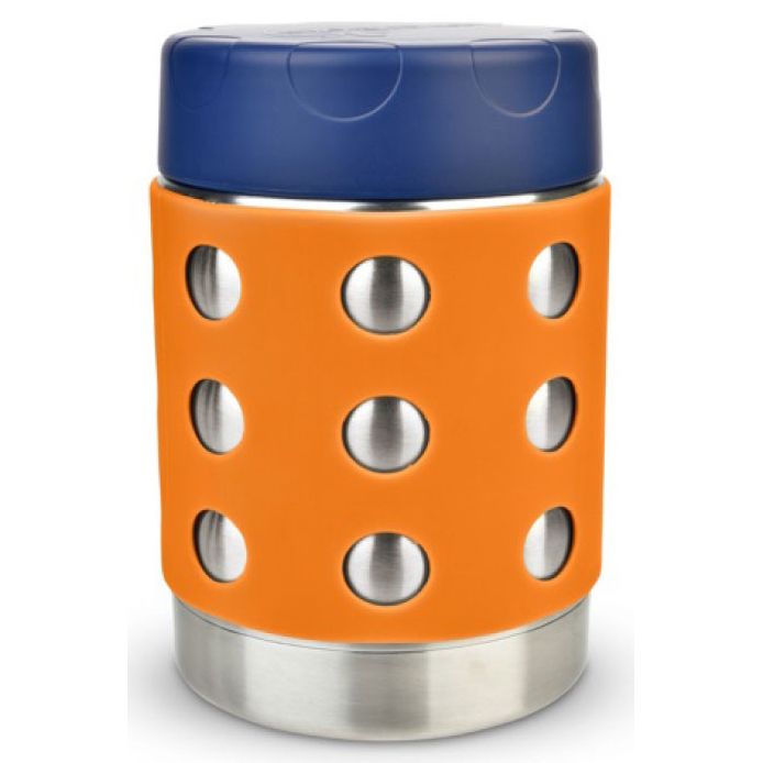 12 oz Lunchbots Thermal Dots Food Container Orange