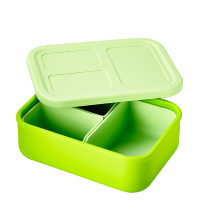 Lunchbots Build-A-Bento Medium Platinum Silicone Bento Box Seafoam