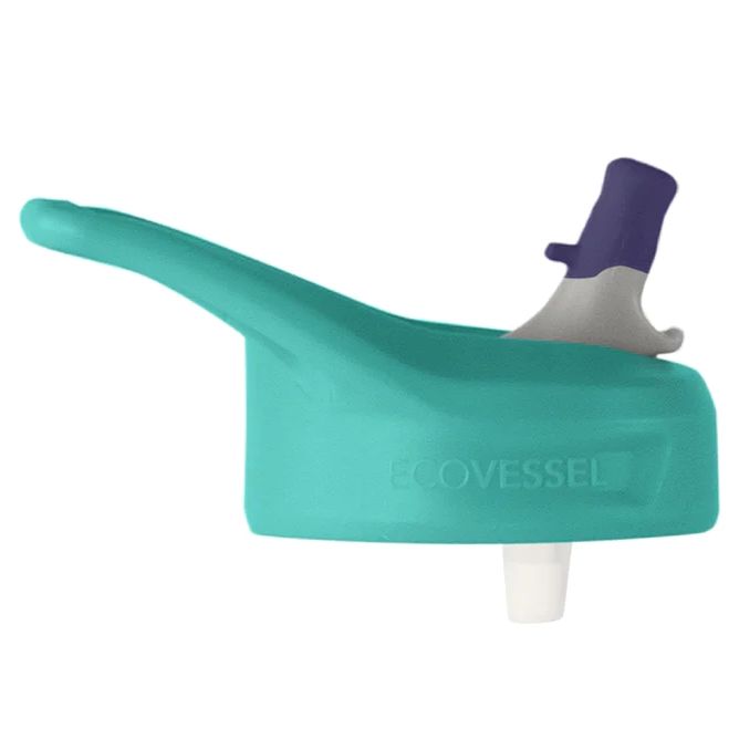 EcoVessel Straw Top Replacement Lid Turquoise with Purple