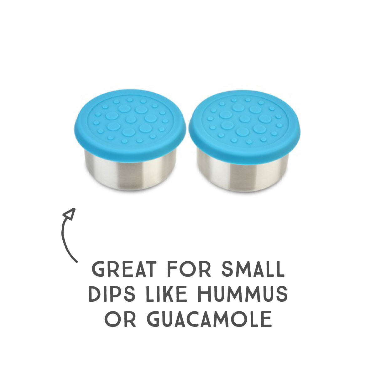 Lunchbots Medium (2.5 oz) Stainless Steel Dip Containers (Set of 2)