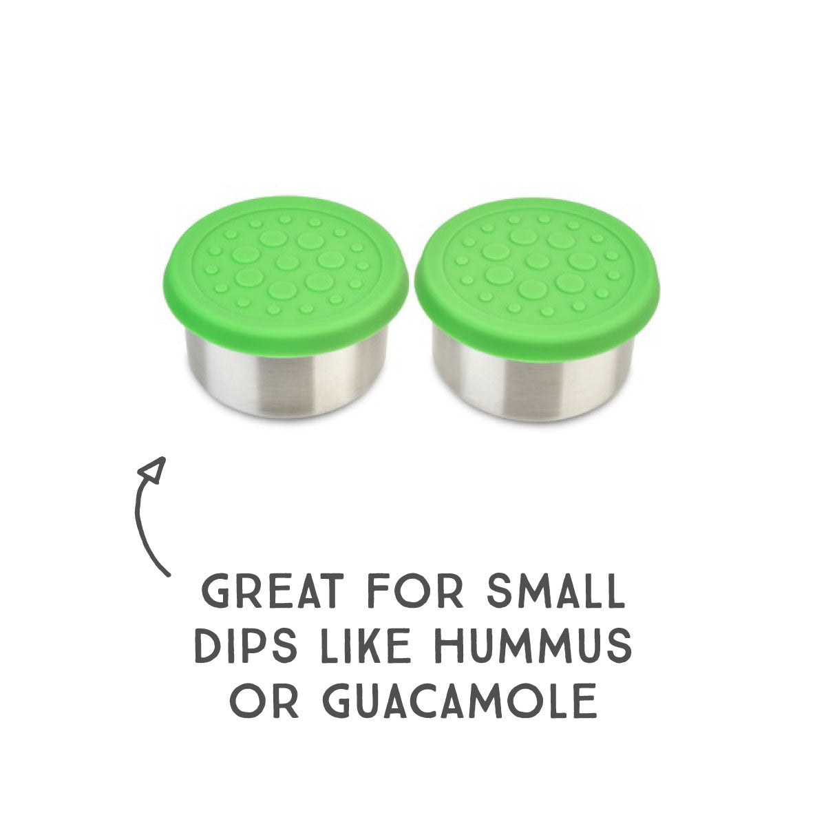 Lunchbots Medium (2.5 oz) Stainless Steel Dip Containers (Set of 2)