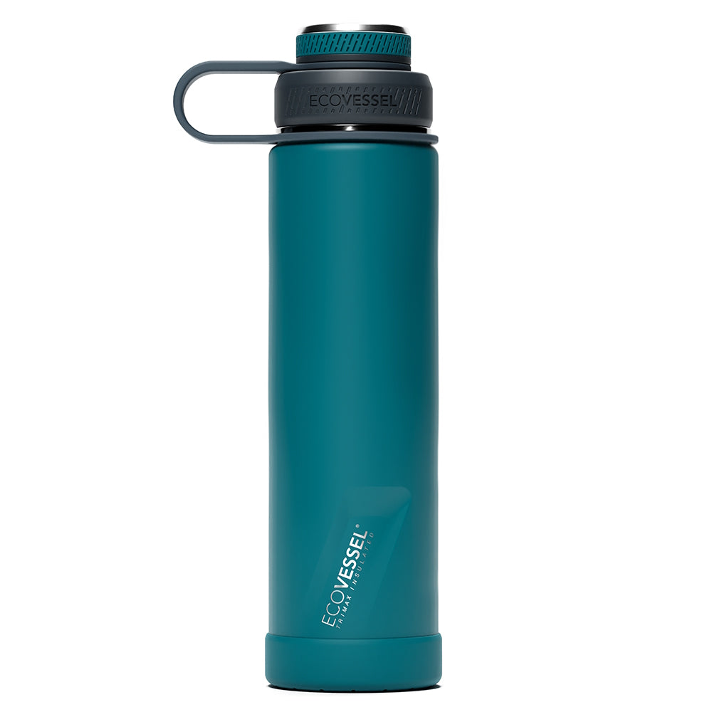 24 oz EcoVessel Boulder Insulated Stainless Steel Water Bottle Mountain Green
