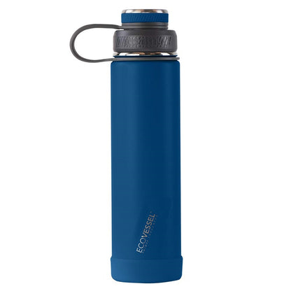 24 oz EcoVessel Boulder Insulated Stainless Steel Water Bottle Nightfall Navy