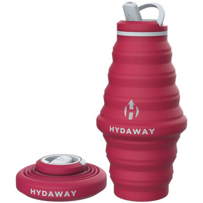 Hydaway 25 oz Collapsible Water Bottle Raspberry