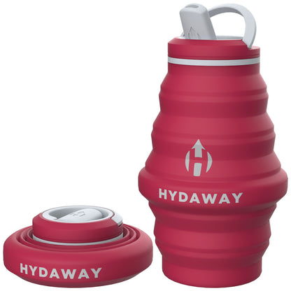 Hydaway 17 oz Collapsible Water Bottle Raspberry