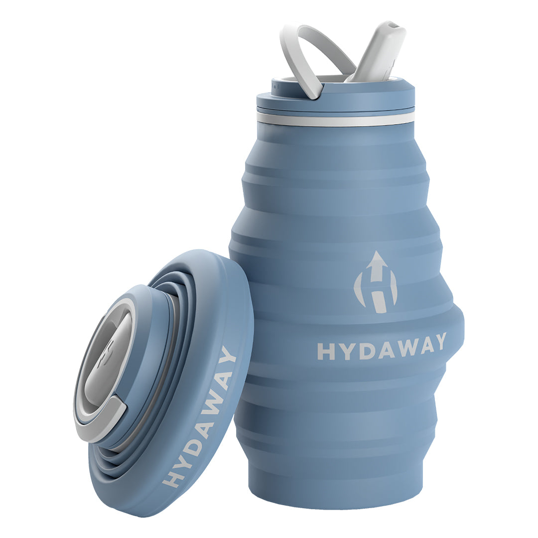 Hydaway 17 oz Collapsible Water Bottle Blue Ice