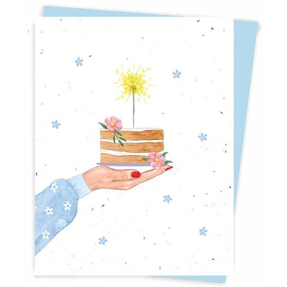 Hobeika Art Plant Me Card Birthday Cake