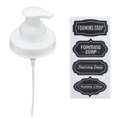 Jarmazing Mason Jar Foaming Soap Dispenser Lid - Regular Mouth White 1-pack