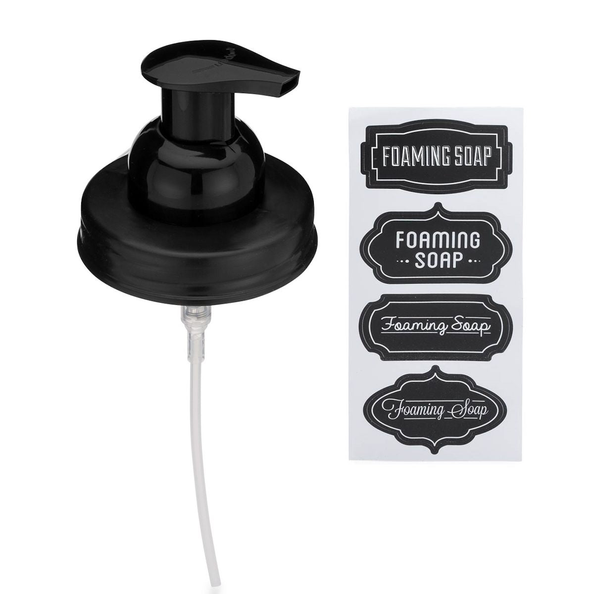 Jarmazing Mason Jar Foaming Soap Dispenser Lid - Regular Mouth Black 1-pack