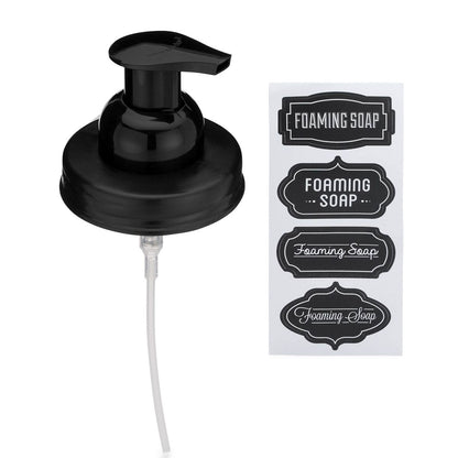 Jarmazing Mason Jar Foaming Soap Dispenser Lid - Regular Mouth Black 1-pack