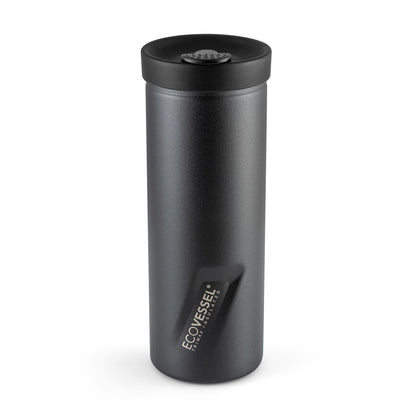 15 oz EcoVessel Stainless Steel Coffee Presse To-Go Black