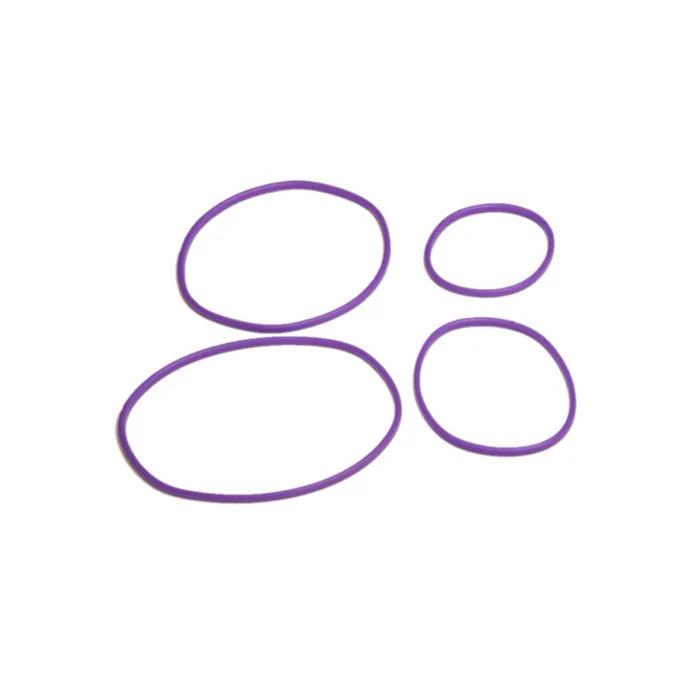 Go Green FOODBOX Replacement Silicone Bands Purple (4-compartment Large)
