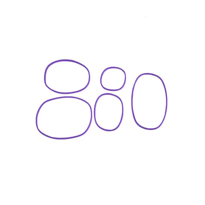 Go Green FOODBOX Replacement Silicone Bands Purple (5-compartment Small)