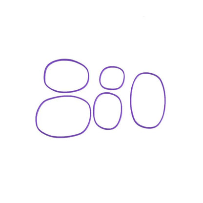 Go Green FOODBOX Replacement Silicone Bands Purple (5-compartment Small)