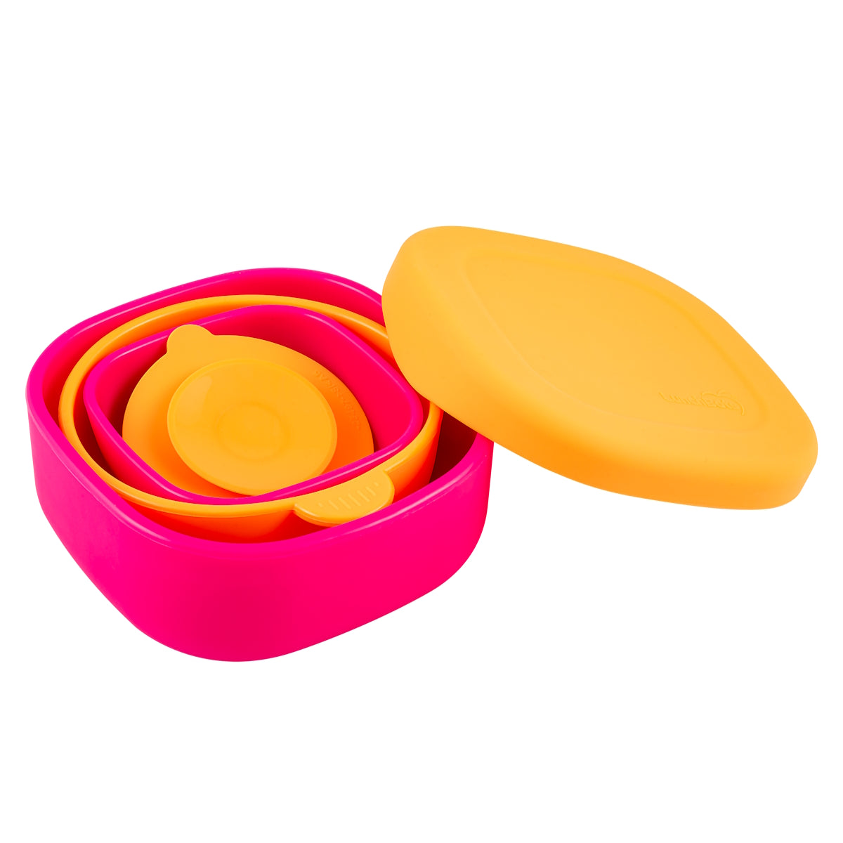 Lunchbots Nested Bowl Set Bitty Pink Orange