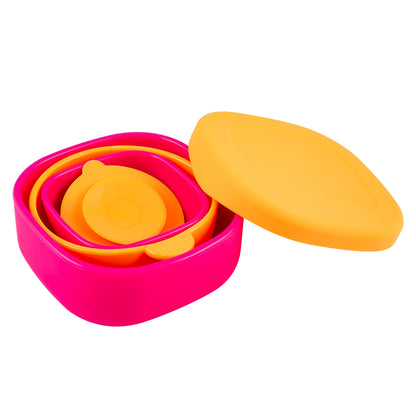 Lunchbots Nested Bowl Set Bitty Pink Orange