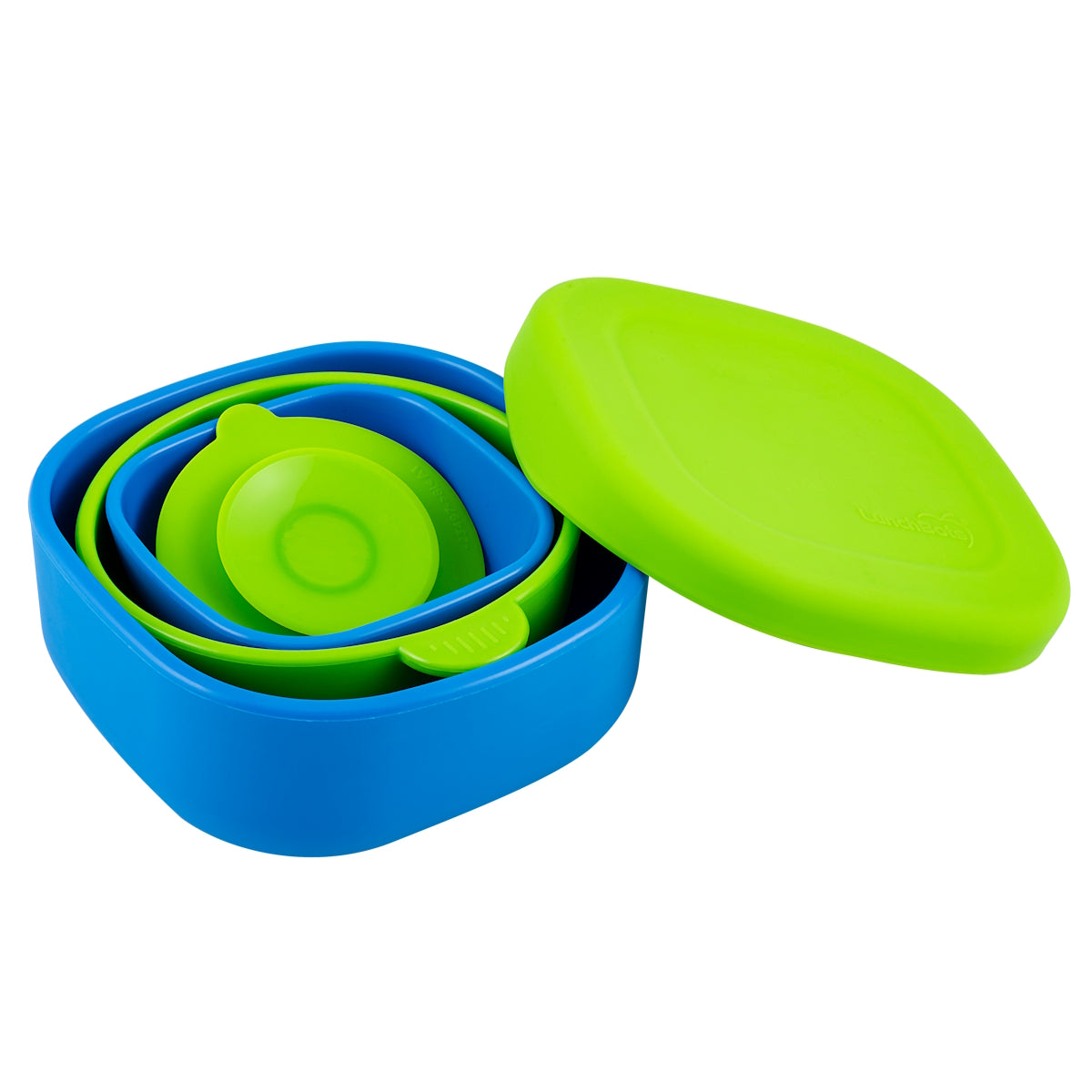 Lunchbots Nested Bowl Set Bitty Blue Green