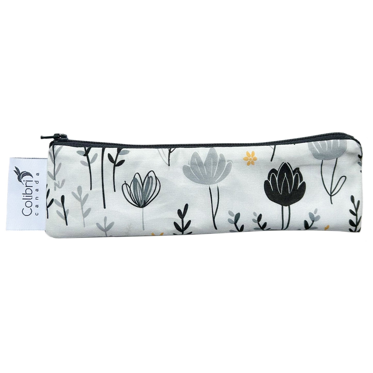 Colibri Long Snack/Travel Bag Black & Grey Flower