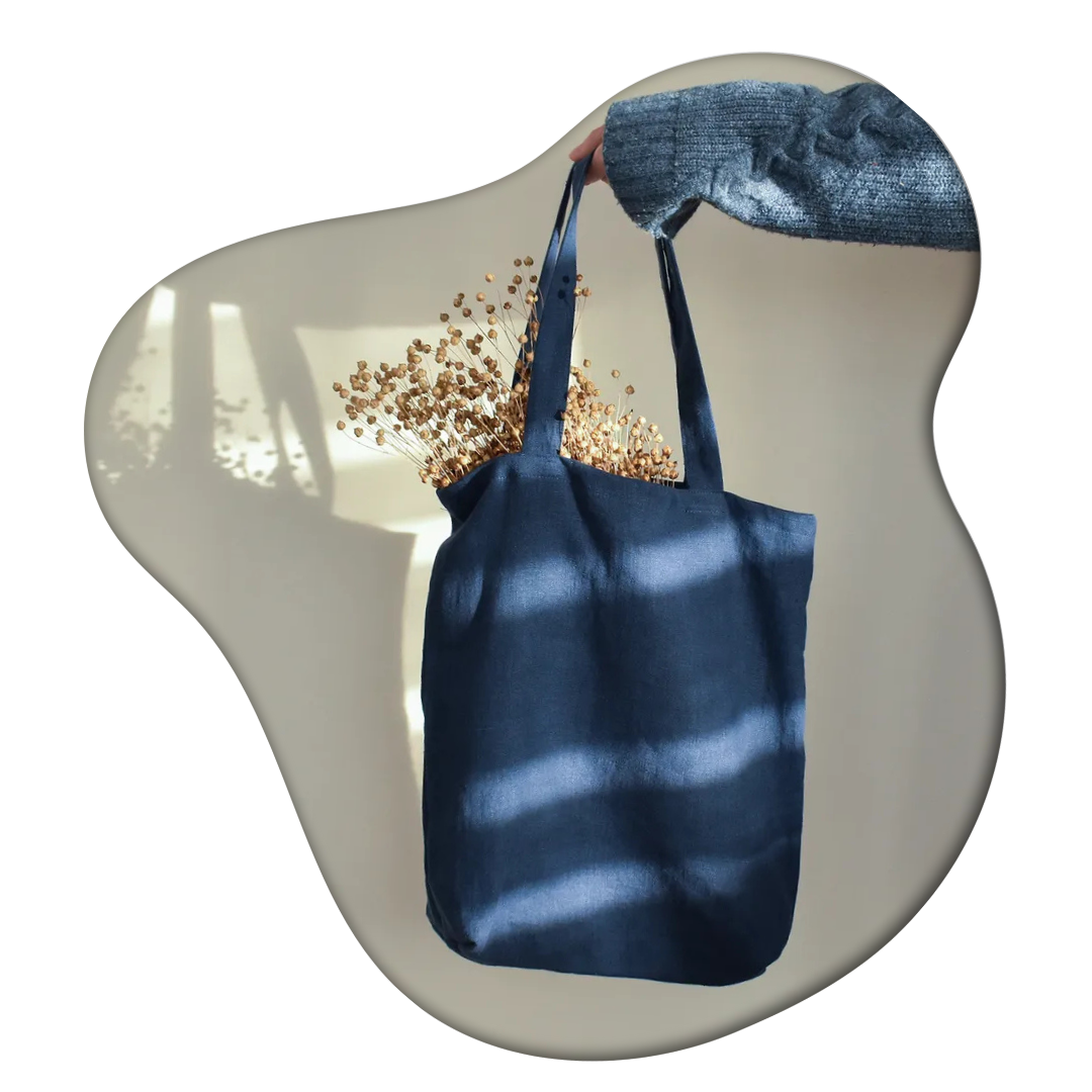 Custom Printed Linen Shopping Bag