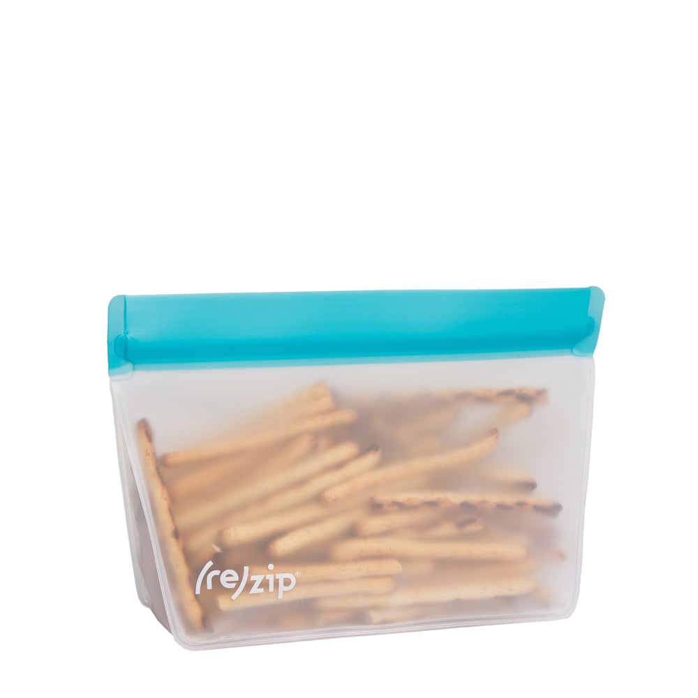 2 cup (re)zip Stand-Up Leakproof Food Storage Bag Aqua