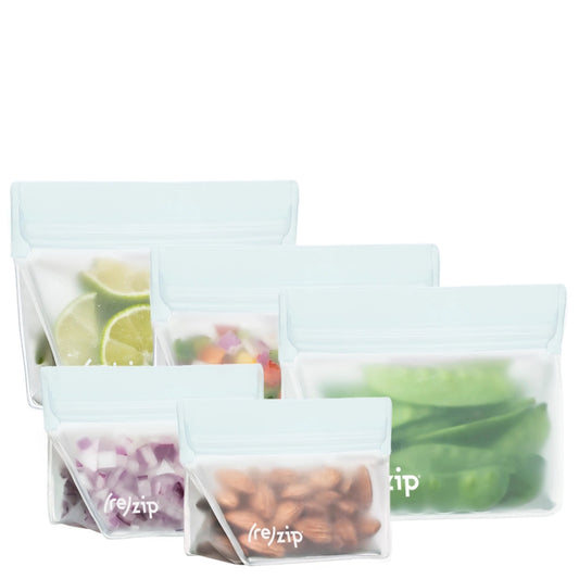 (re)zip 5-piece Stand-Up Leakproof Reusable Storage Bag Starter Kit