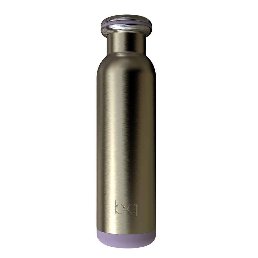 25 oz BQ Vacuum Insulated Stainless Steel Travel Bottle Champagne Gold