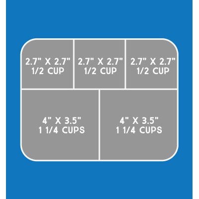 LunchBots Cinco Stainless Steel 5 Compartment Bento Box