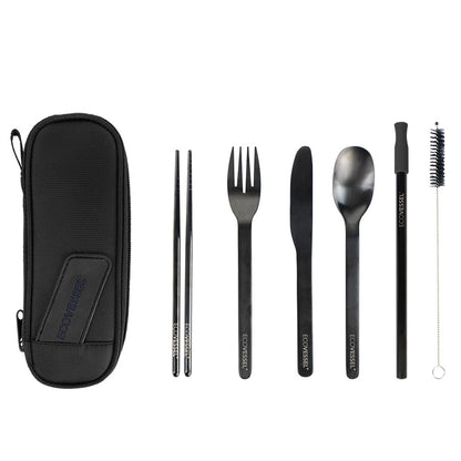 EcoVessel Wanderware 6-Piece Reusable Stainless Steel Utensil Set