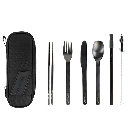 EcoVessel Wanderware 6-Piece Reusable Stainless Steel Utensil Set