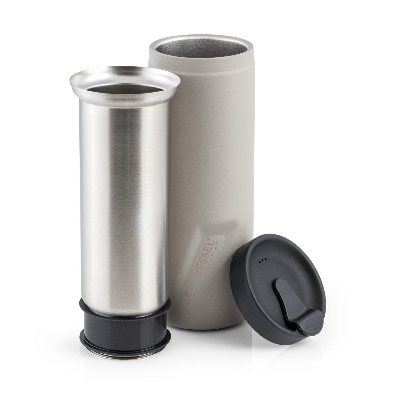 15 oz EcoVessel Stainless Steel Coffee Presse To-Go