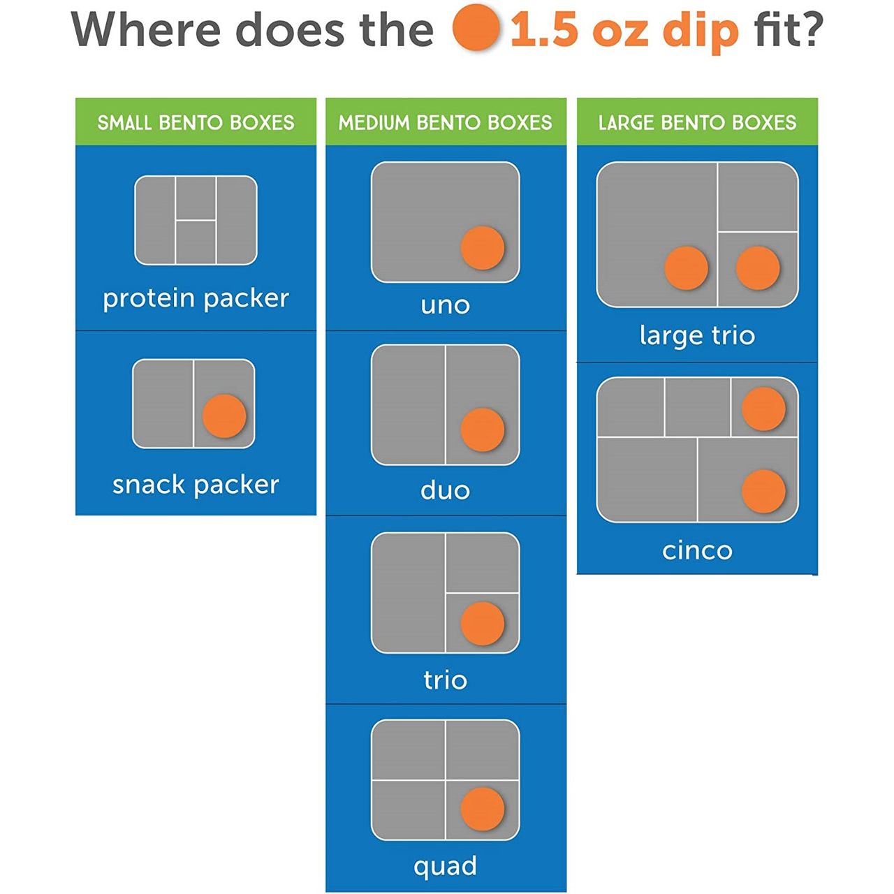 Lunchbots Small (1.5 oz) Stainless Steel Dip Containers (Set of 3)