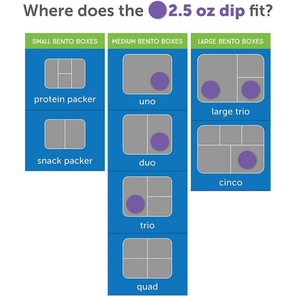 Lunchbots Medium (2.5 oz) Stainless Steel Dip Containers (Set of 2)