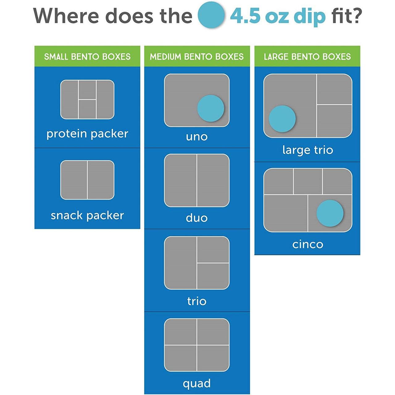 Lunchbots Large (4.5 oz) Stainless Steel Dip Containers (Set of 2)