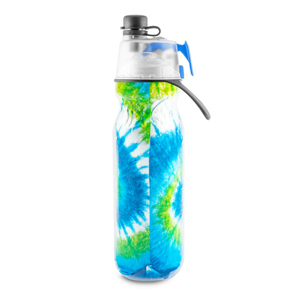 O2Cool 20 oz Mist ’N Sip Squeeze Bottle Tie Dye Blue