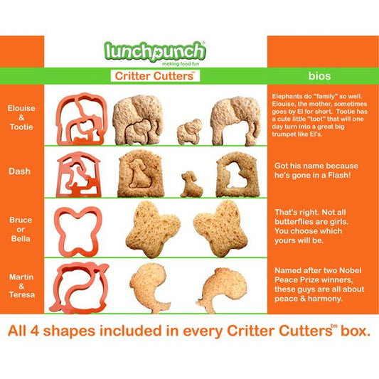 Lunchpunch Sandwich Critter Cutters (4-pack)