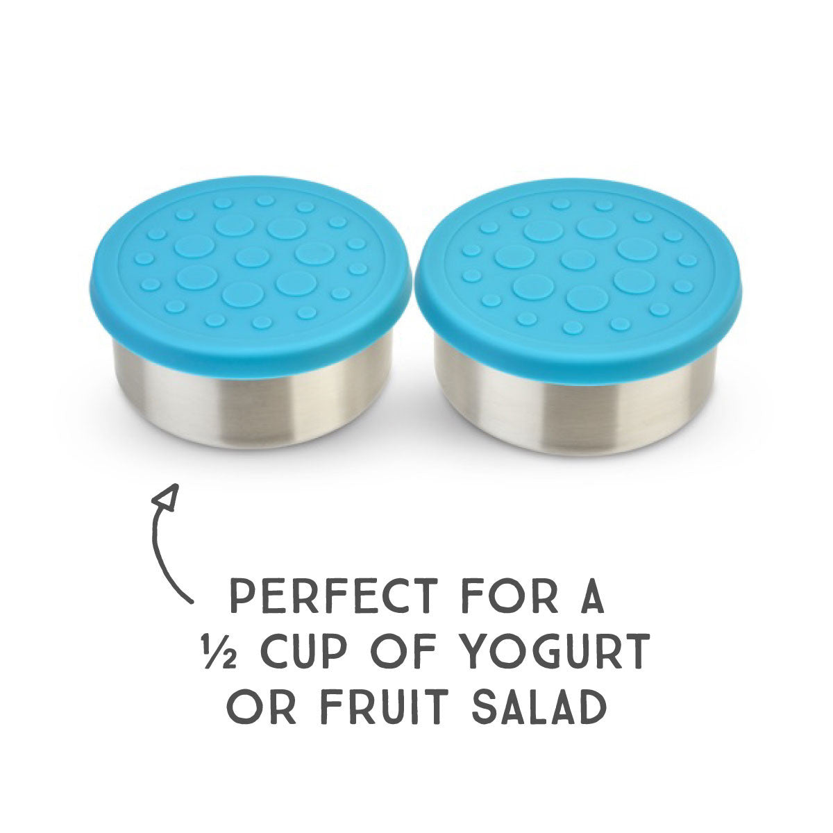 Lunchbots Large (4.5 oz) Stainless Steel Dip Containers (Set of 2)