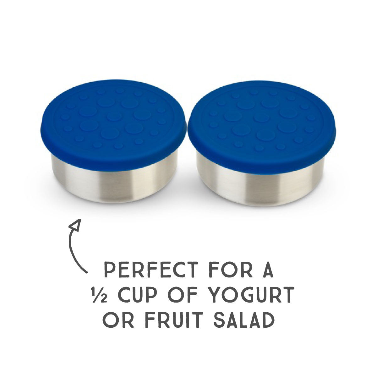 Lunchbots Large (4.5 oz) Stainless Steel Dip Containers (Set of 2)