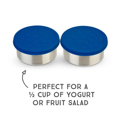 Lunchbots Large (4.5 oz) Stainless Steel Dip Containers (Set of 2)