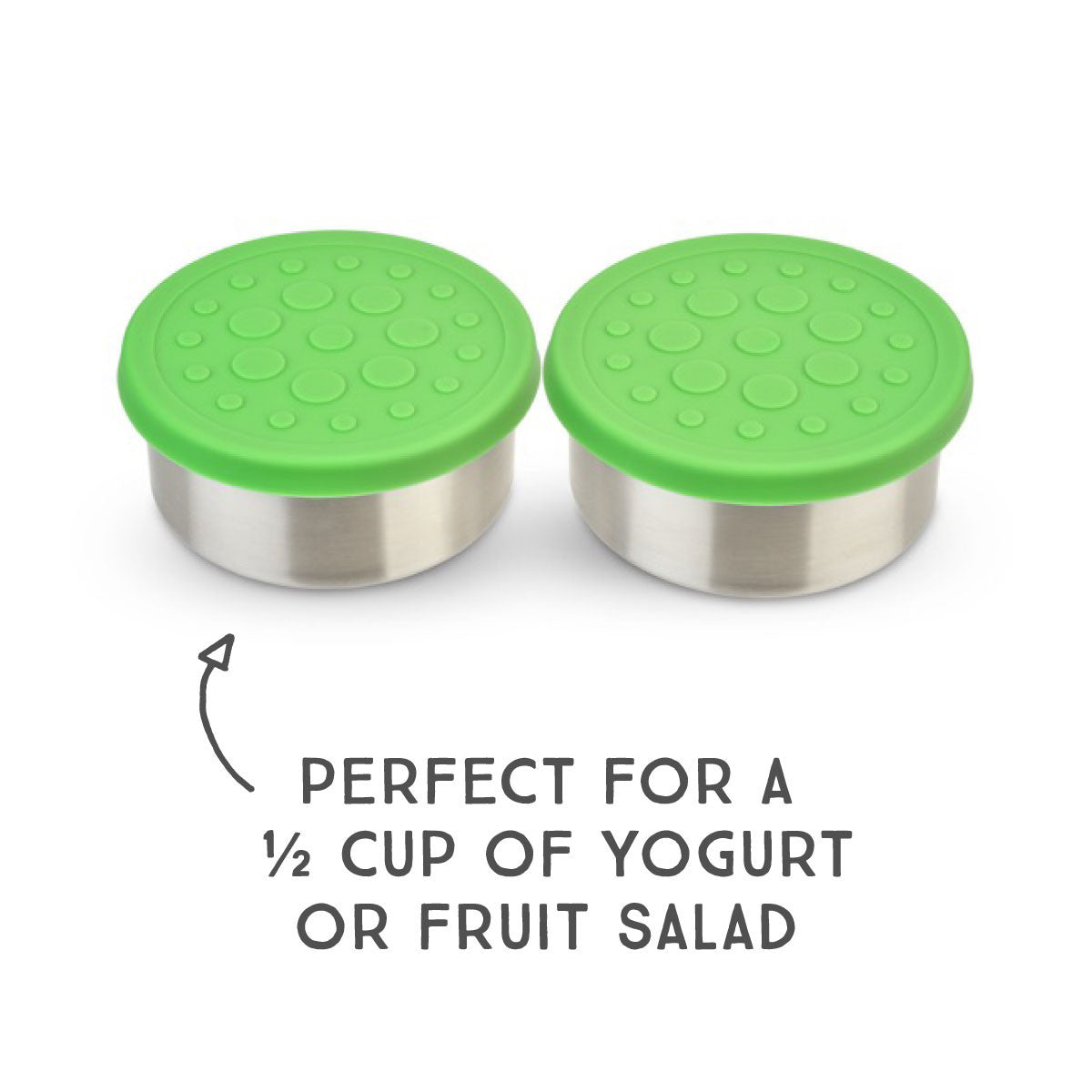 Lunchbots Large (4.5 oz) Stainless Steel Dip Containers (Set of 2)
