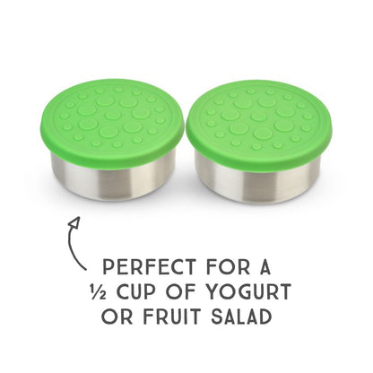 Lunchbots Large (4.5 oz) Stainless Steel Dip Containers (Set of 2)